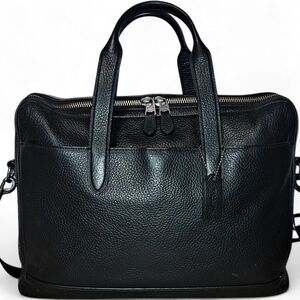 Coach Hamilton Pebbled Leather Commuter Laptop Briefcase F27617